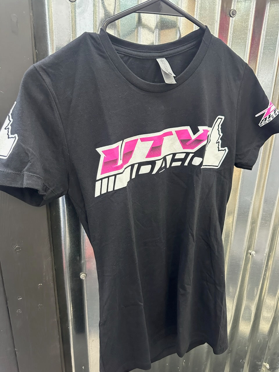 Womens UTV Idaho t-shirt black/pink